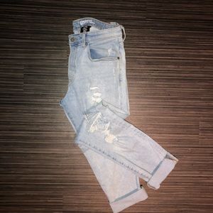 H&M Acid Wash Distressed Skinny Jeans